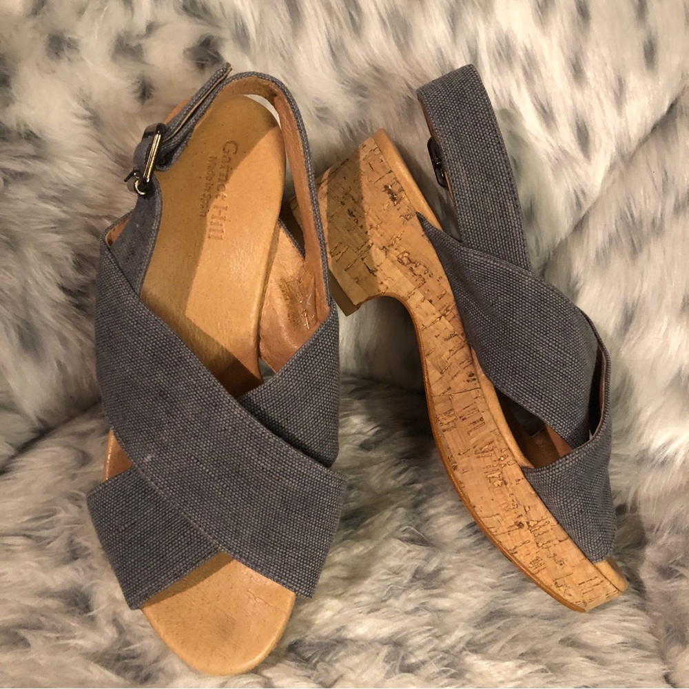 Garnet Hill cork sole sandal. Made in SPAIN SIZE 36